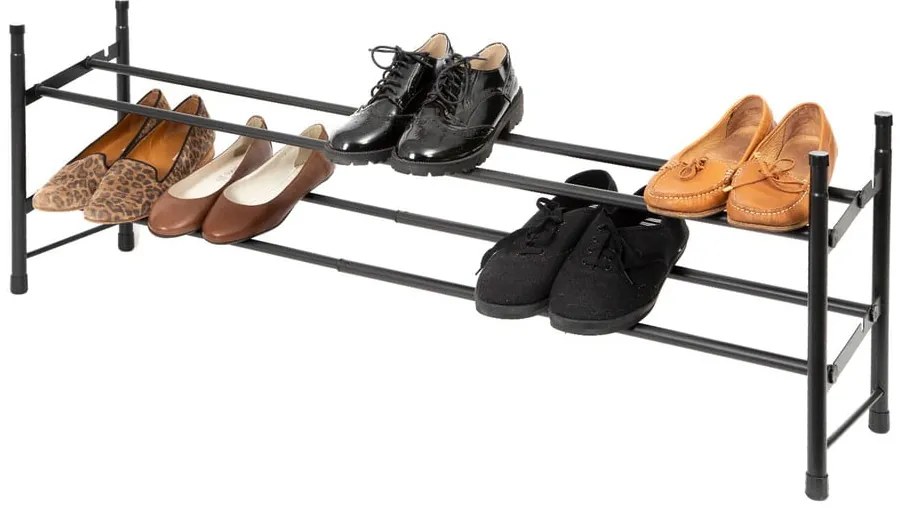 Черен метален телескопичен шкаф за обувки - Compactor