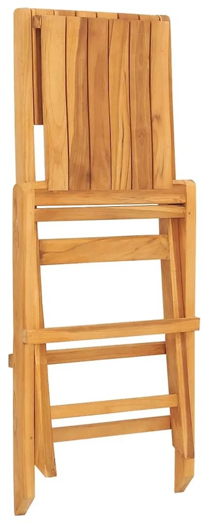 3155064 vidaXL Сгъваеми градински столове, 4 бр, 47x62x90 см, тик масив