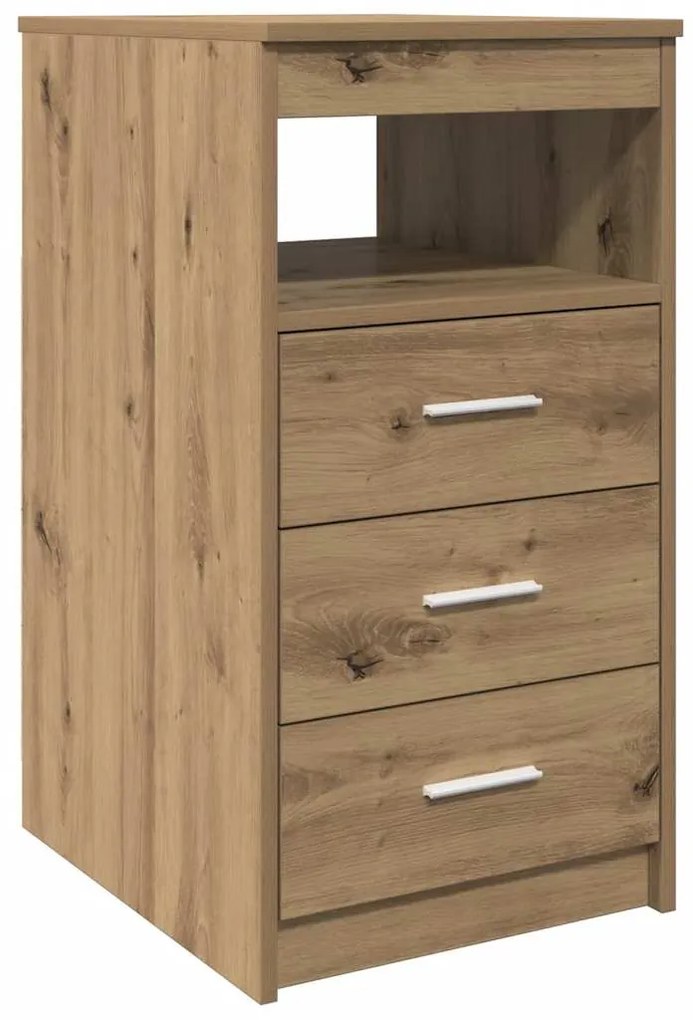 856005 vidaXL Скрин с чекмеджета, дъб артизан, 40x50x76 см, инженерно дърво