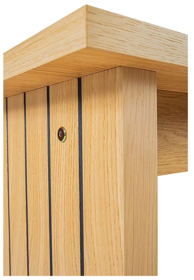 Масичка за кафе с плот от дъб в естествен цвят 60x120 cm Stripe - Woodman