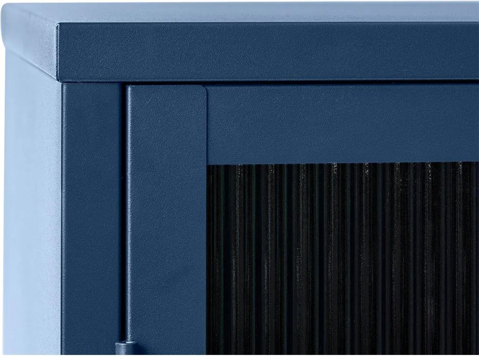 Синя метална витрина Bronco, височина 140 cm - Unique Furniture