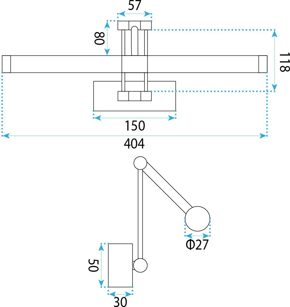 LED аплик за баня APP1899-1W 40cm BRUSH GOLD