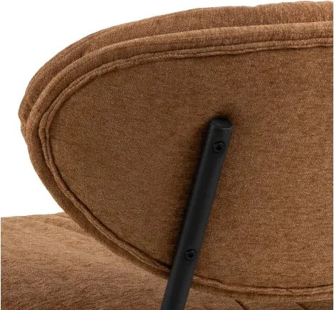 СОФИЯ Теракота (тъкан Апия 272)/черна рамка - ТАПИЦИРАН СТОЛ ЗА ДНЕВНА/ОФИС