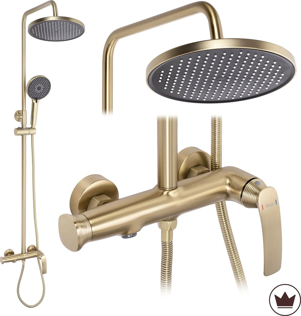 Комплект за душ PREMIUM Rea Como M2 Brush Gold