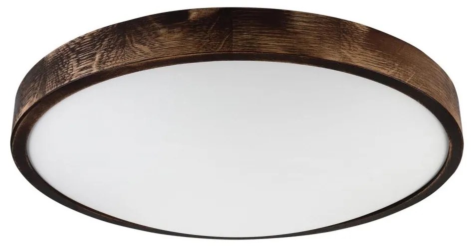 LED плафон OAK SMOKY SLIM LED/36W/230V 4000K диам. 47 см дъб/тъмно кафяв
