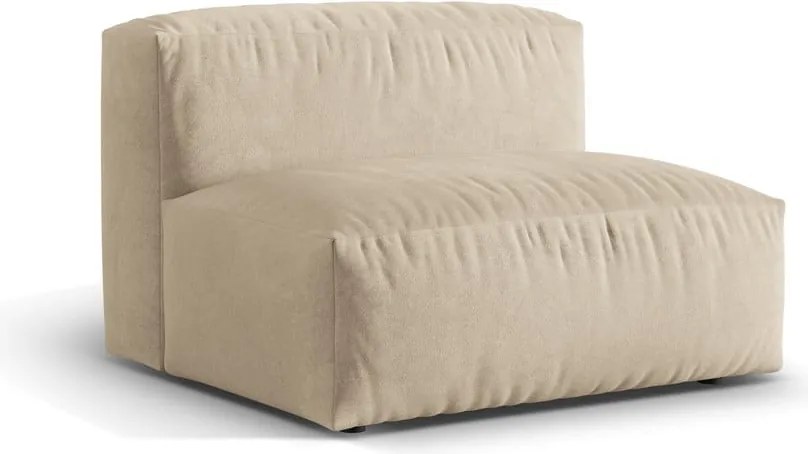 Бежов кадифен модул за диван (среден модул) Martina – Micadoni