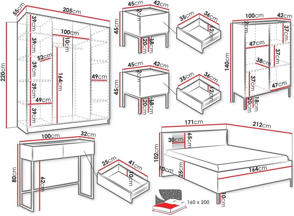 Спален комплект Como II