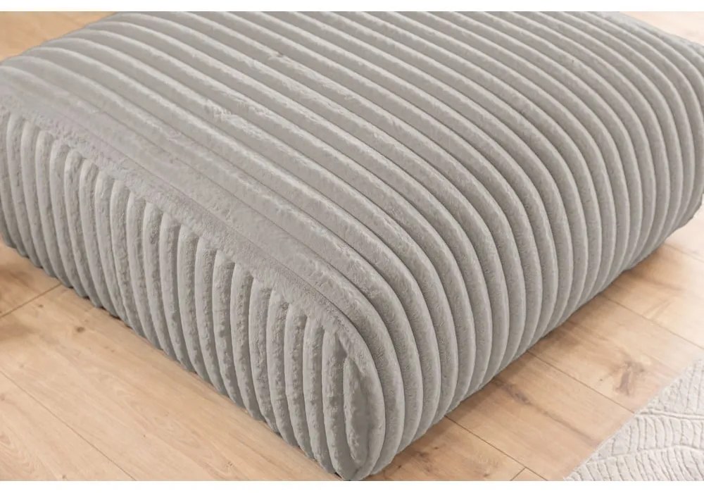 Светлосива табуретка от рипсено кадифе Justin – Ropez