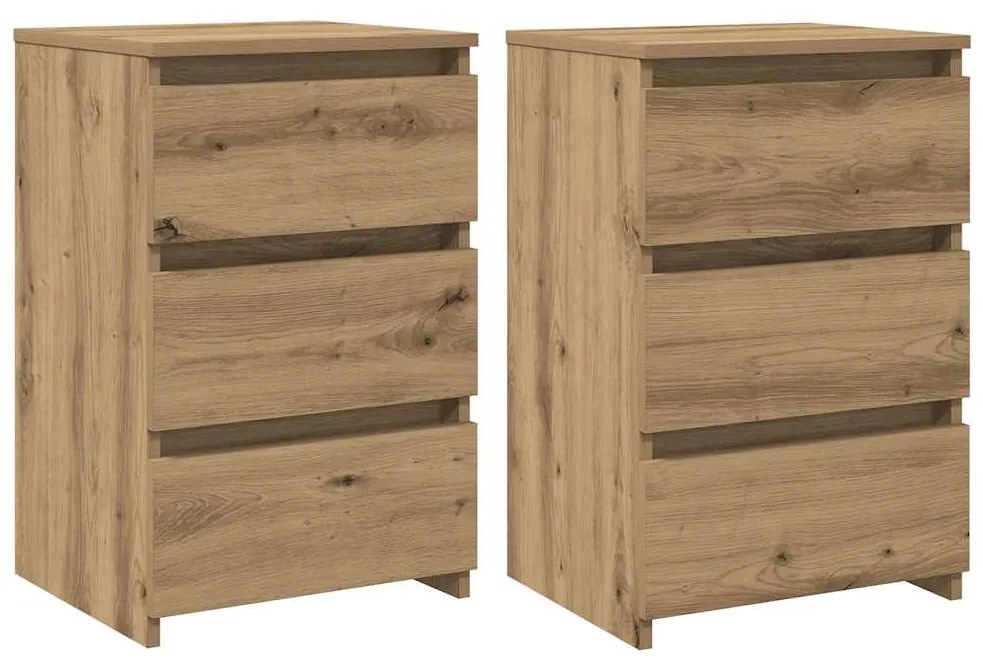 856525 vidaXL Нощни шкафчета, 2 бр, 40x35x62,5 см, инженерно дърво