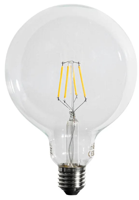 Комплект от 5 E27 3-степенна димируема LED спирална филаментна крушка G125 4W 450lm 3000K