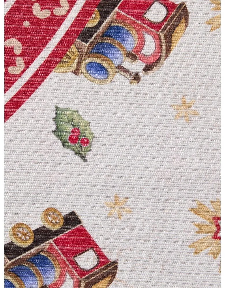 Червен кръгъл килим с коледен мотив ø 160 cm Toy's Delight Train – Villeroy&amp;Boch