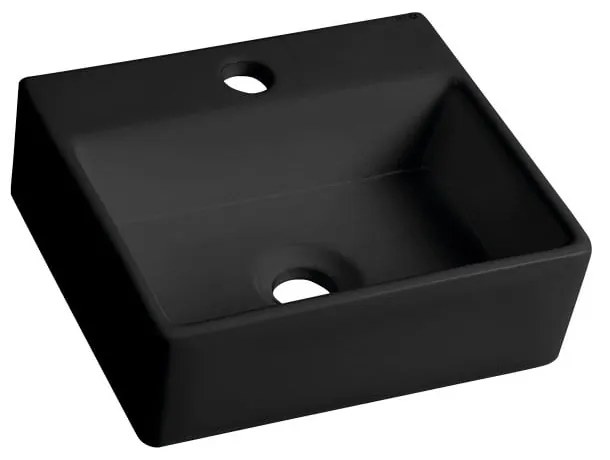 Черен керамичен малък умивалник 33,5x29 cm Giulia – Sapho