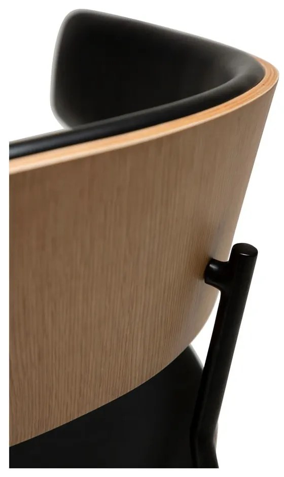 Черен/в светло естествен цвят трапезен стол с подлакътници Crib – DAN-FORM Denmark