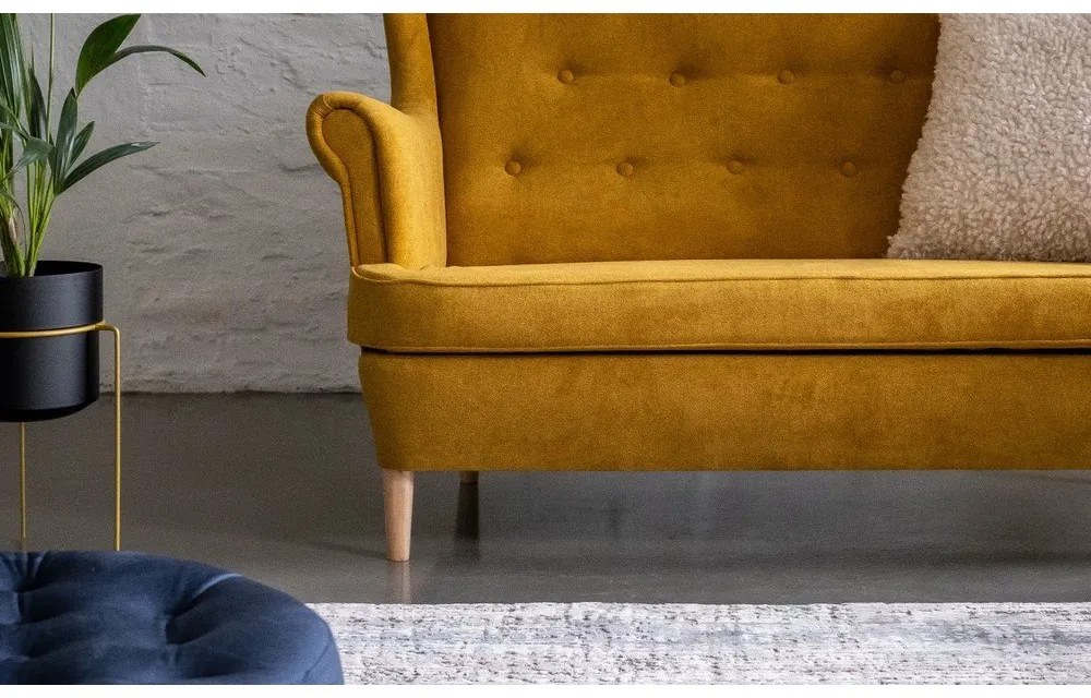 Жълт диван 150 cm Aros – ELTAP