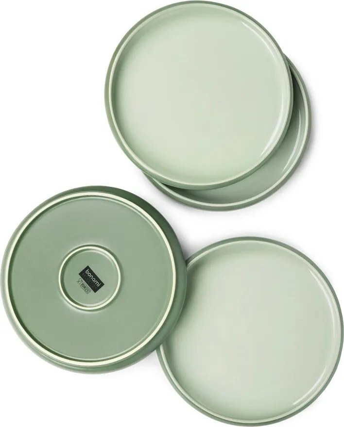 Зелени глинени чинии в комплект 4 бр. ø 22 cm Aura Rondo – Bonami Selection