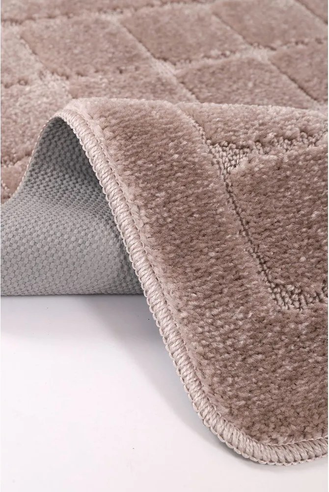 Кафяви килими за баня в комплект 2 бр. 50x80 cm Kareli – Foutastic