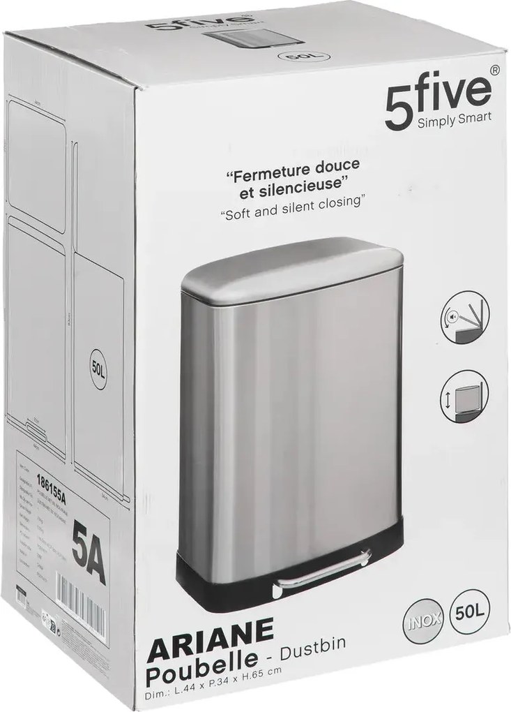 Кош 5five Ariane, Метал, 50 L - Черен