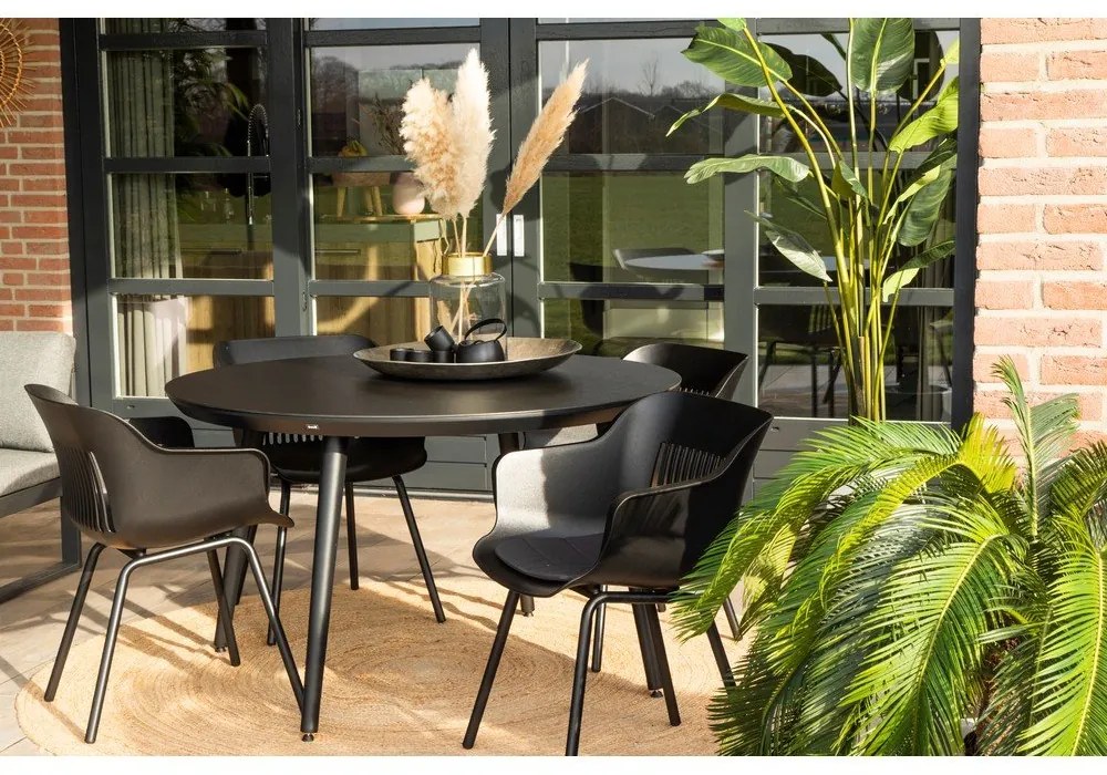 Черна градинска маса ø 128 cm Sophie - Hartman