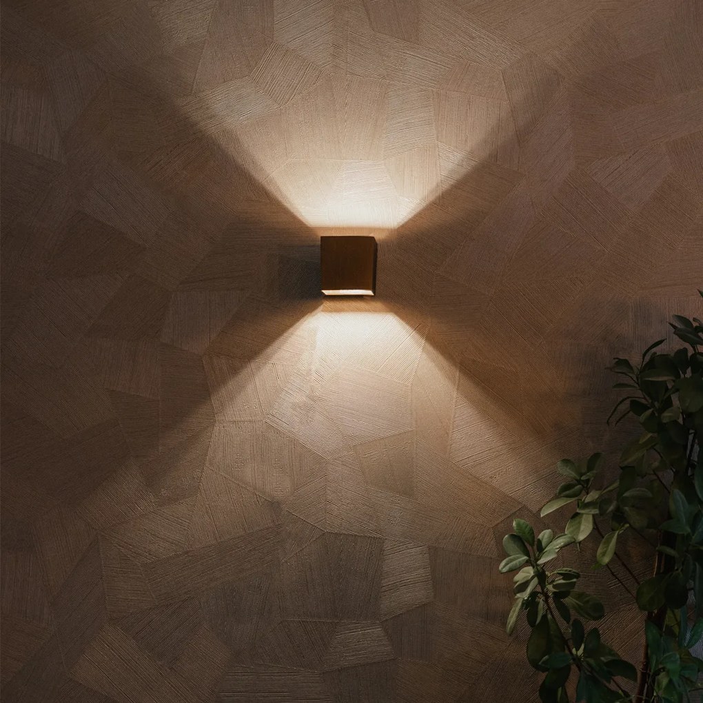 Интелигентна стенна лампа тъмно бронз 8 см с Wifi G9 - Transfer