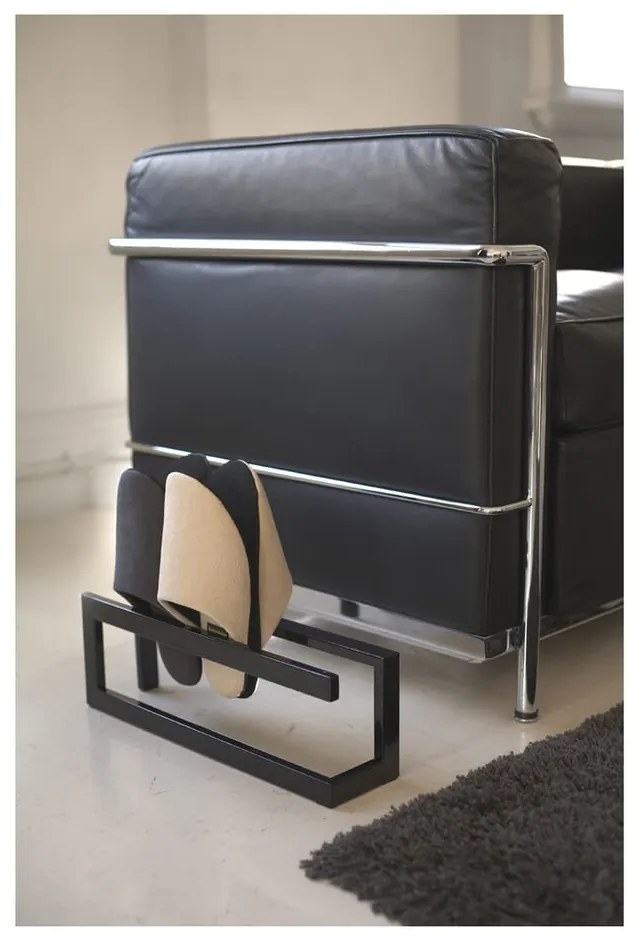 Черна метална стойка за чехли Line - YAMAZAKI