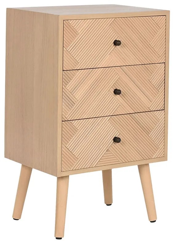 Нощно шкафче Home ESPRIT Естествен Дърво от пауловния Дървен MDF 42 x 34 x 70 cm