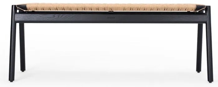 Пейка черен и естествен цвят Klupa – Gazzda