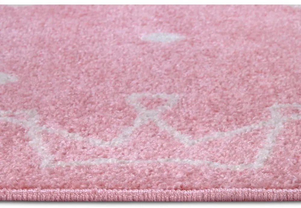 Розов детски килим 120x170 cm Crowns - Hanse Home