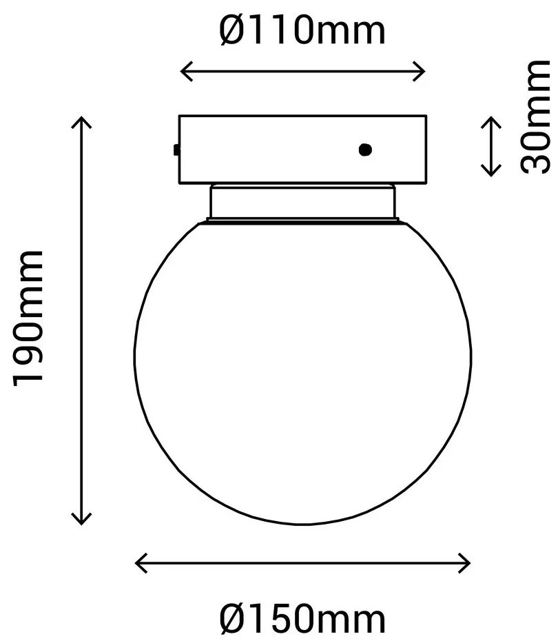 Таванна лампа в бронзов цвят, ø 15 cm Sena - SULION