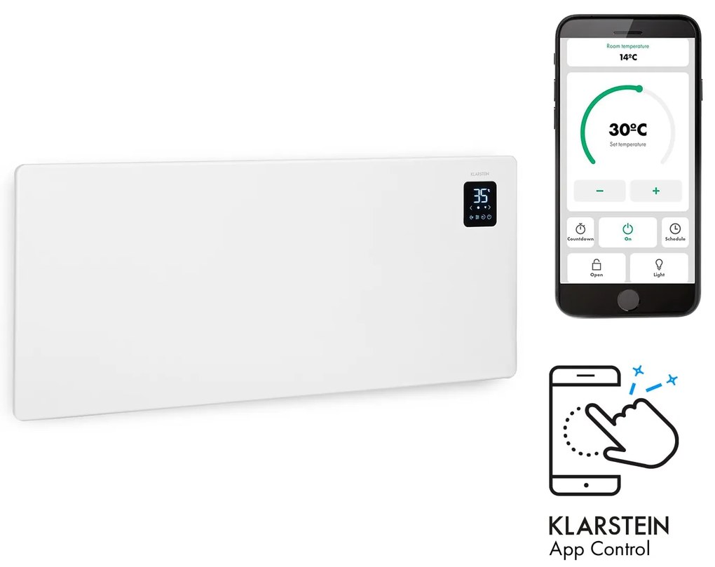 Klarstein Bansin Smart 2500, конвектор, 2500 W, управление през апликация