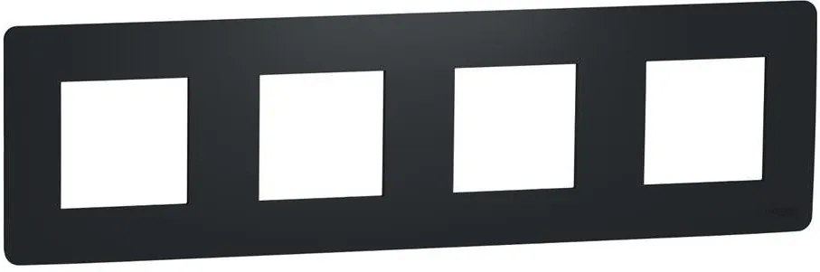 SE Лицева рамка 4х цвят Антрацит Unica Studio  - NU200854