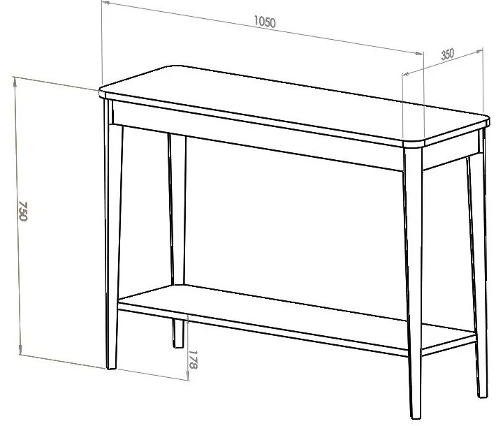 Тъмно сива конзолна масичка Ashme, широчина 85 cm - Ragaba