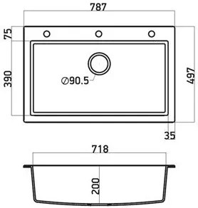 Измийте Sanitec 79 1B-Graphite