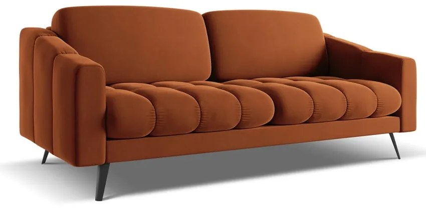 Оранжев кадифен диван 202 cm Nalu – Makamii