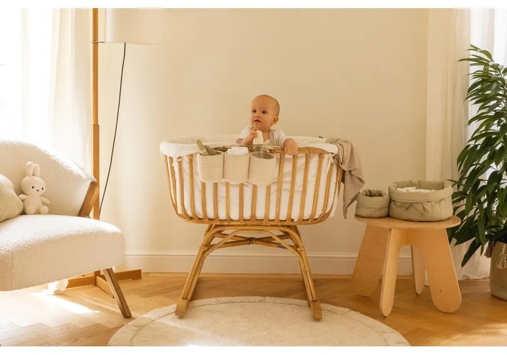 Светлозелени текстилни детски кутии за съхранение в комплект от 2 бр. ø 30x20 cm Bambie Olive – Lorena Canals