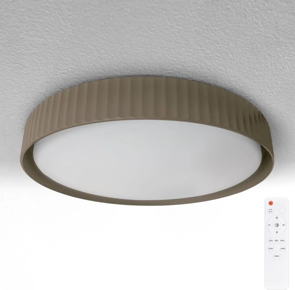 Brilagi - димируемо LED таванно осветително тяло LUCIA, 60 W, 230 V, Ø 59 см, таупе + с дистанционно управление