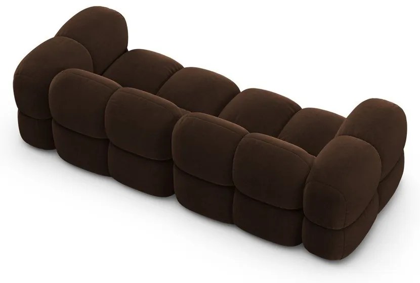 Тъмнокафяв кадифен диван 250 cm Loretto – Cosmopolitan Design