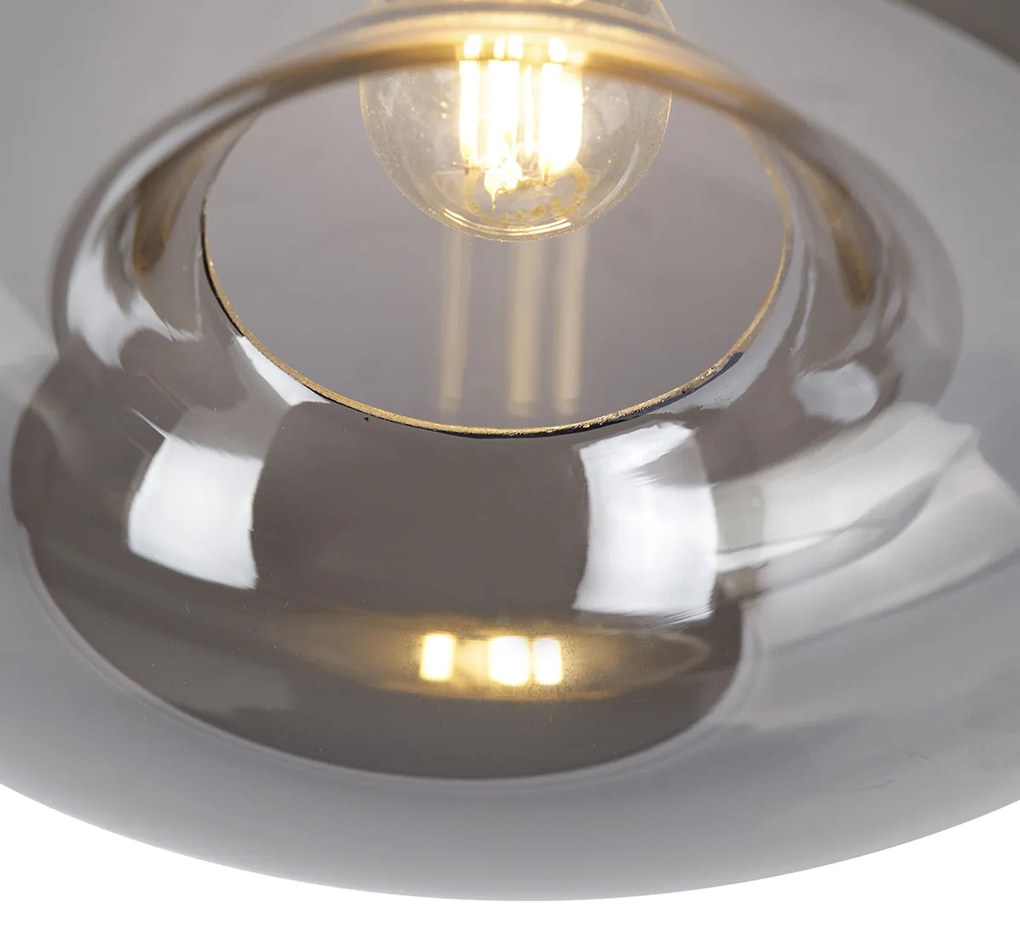 Интелигентен плафон черен с опушено стъкло с WiFi P45 - Busa