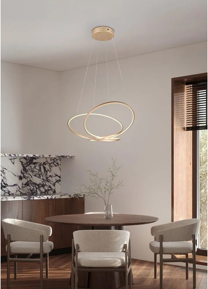 LED затъмняващо се висящо осветително тяло златно Darvin – Trio