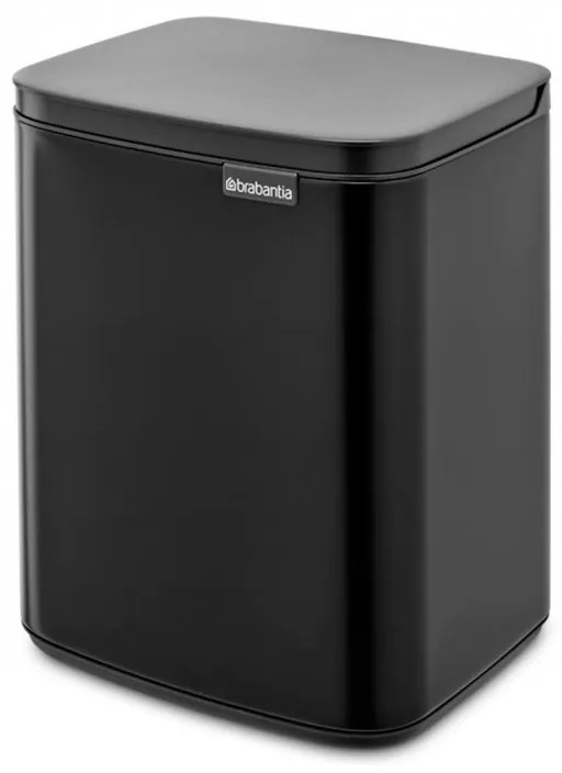 Кош за боклук Brabantia Bo Small 1006629, 7 л, Плавно и безшумно отваряне, Противоплъзгаща основа, Черен
