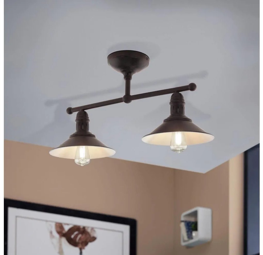 Eglo 49824 - Полилей на прът STOCKBURY 2xE27/60W