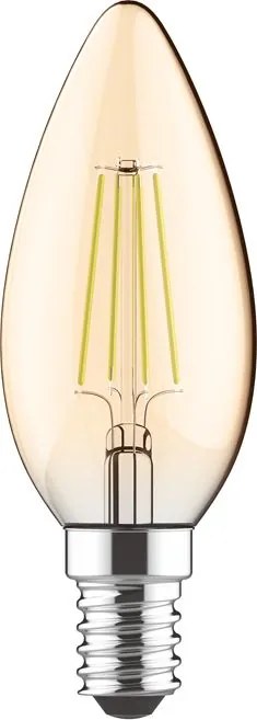 Лампа LED Filament E14 Candle 5W 2700K Dimmable Step Amber  (10 τεμάχια)