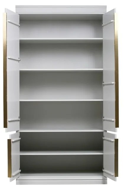 Светлосив гардероб от масивен бор 110x215x44 cm Organize – WOOOD