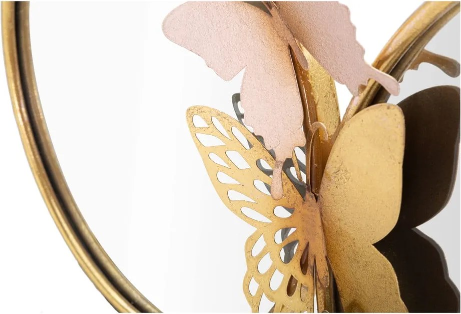 Стенно огледало с декор Farfalle в розово злато, 81 x 52,5 cm - Mauro Ferretti