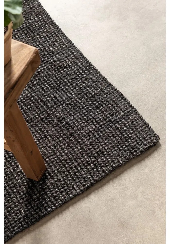 Черна пътека от юта 80x200 cm Bouclé - Hanse Home