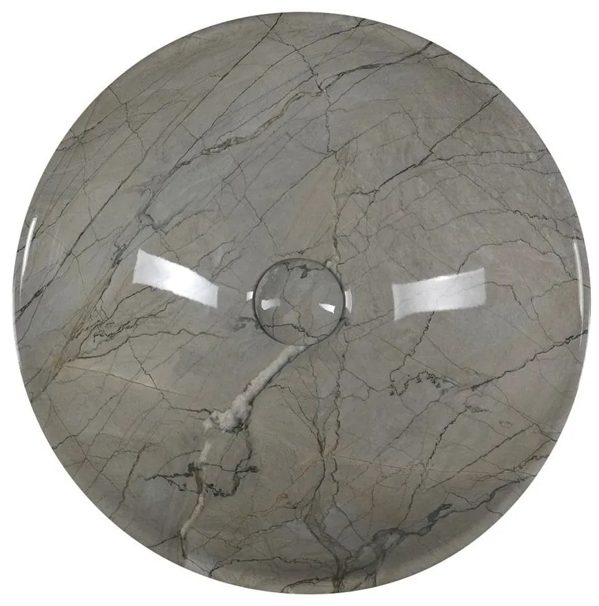 Сива керамична кръгла мивка ø 42 cm Dalma – Sapho