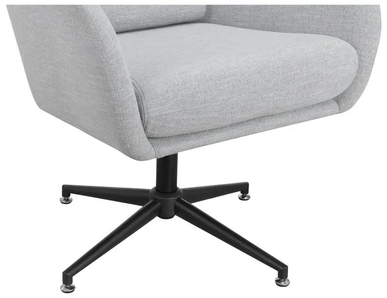 Светлосиво кадифено кресло Vanessa – Støraa