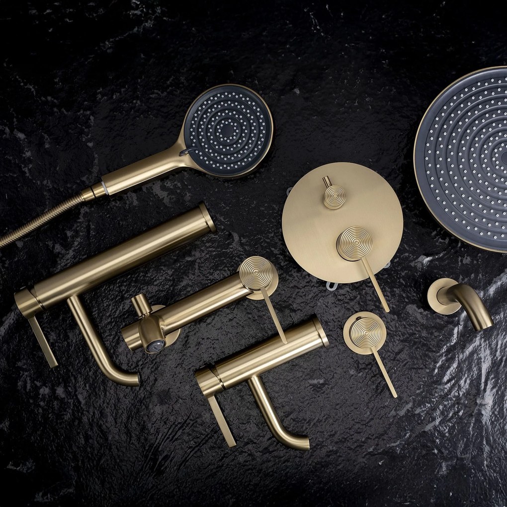 Смесител за мивка Rea Foster Brush Gold High