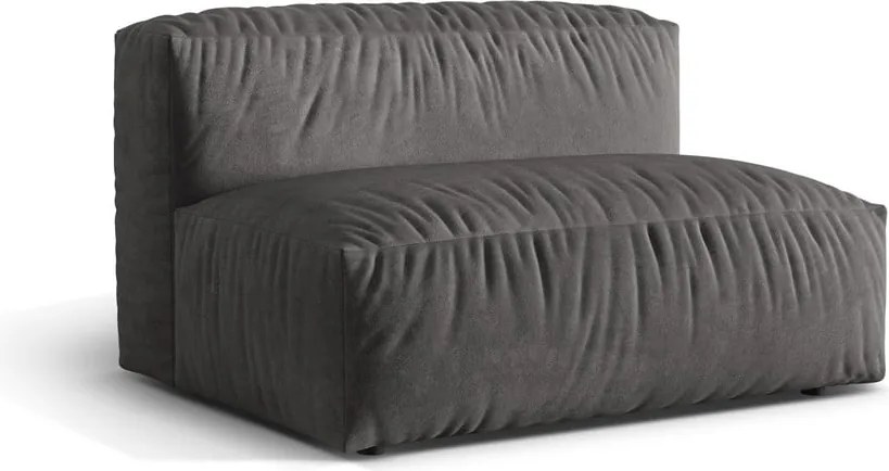 Сив кадифен модул за диван (среден модул) Martina – Micadoni