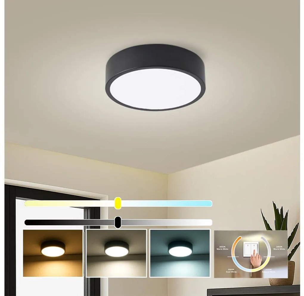 Brilagi - LED таванно осветително тяло POOL LED/18W/230V 3000/4500/6000K Ø 20 см черно