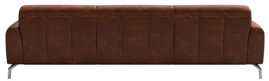 Червено-кафяв кожен диван , 240 cm Puzo - MESONICA